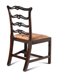 A Pair of George III Mahogany Ladderback Side Chairs