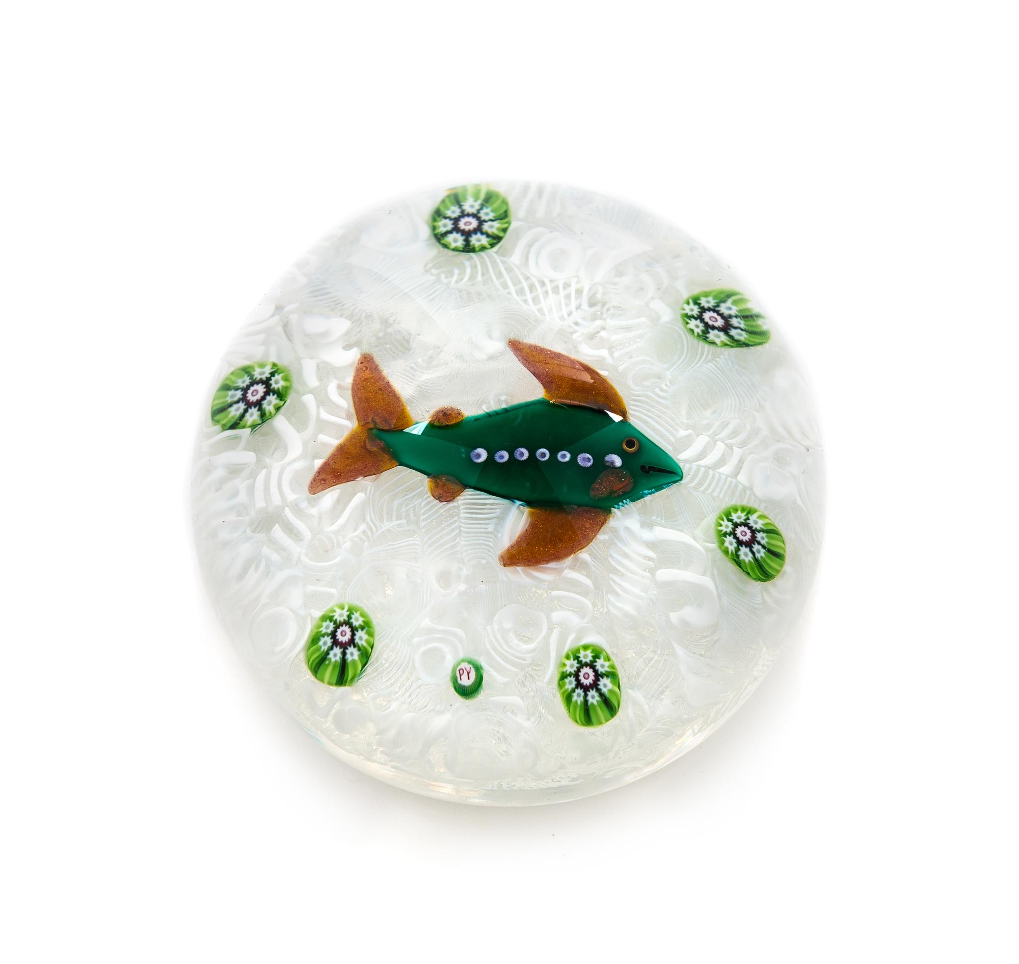 Paul Ysart, (Spanish, 1904-1991), a Millefiori on Upset Muslin paperweight