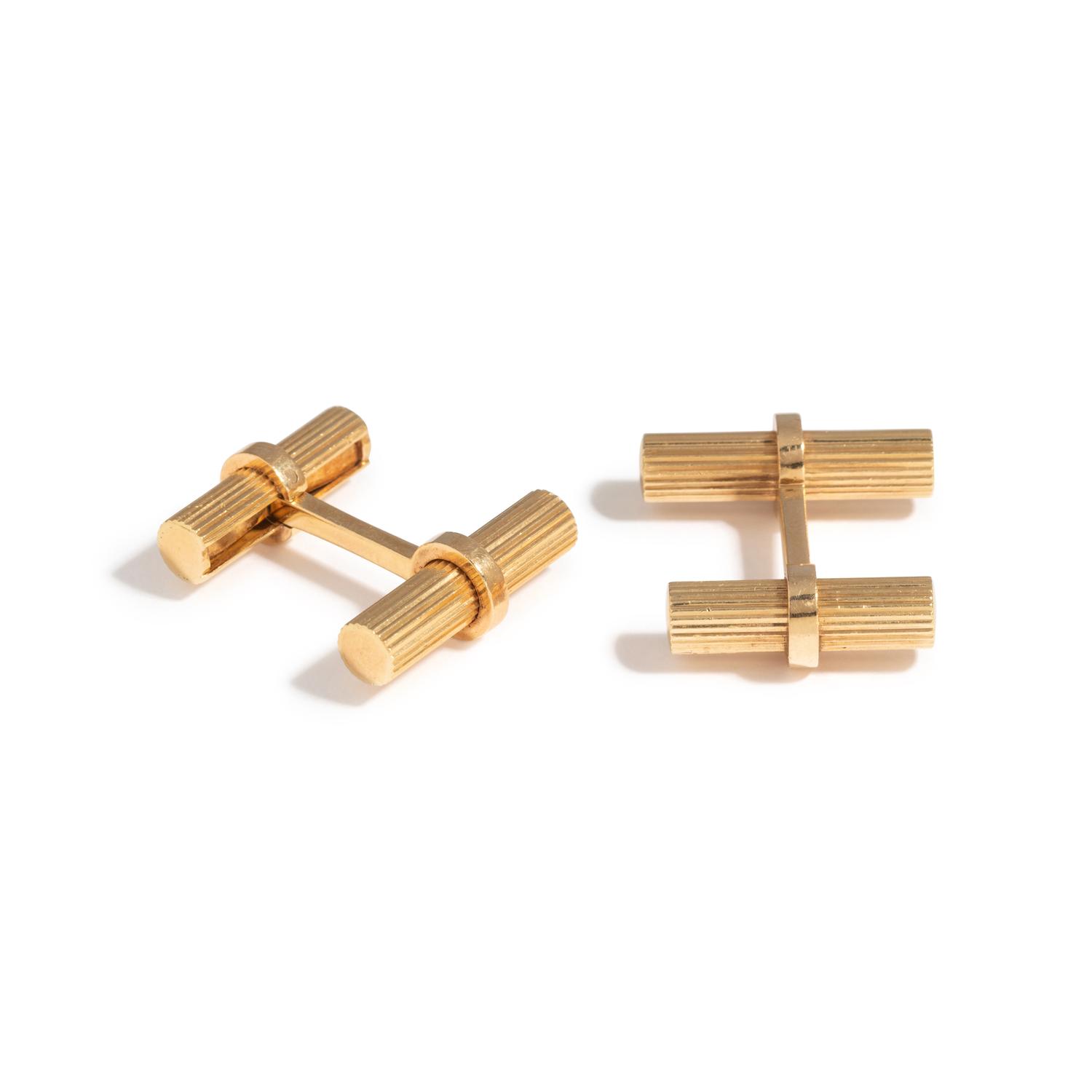 TIFFANY & CO., YELLOW GOLD CUFFLINKS
