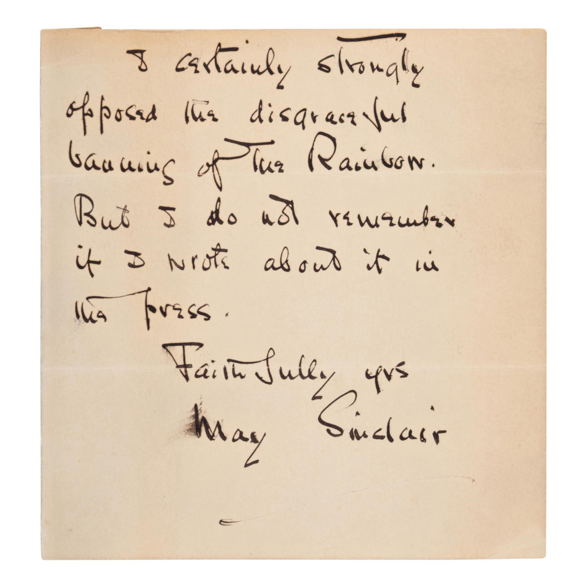 Lawrence, D.H. (1885-1930). The Rainbow . London: Methuen & Co., 1915.
