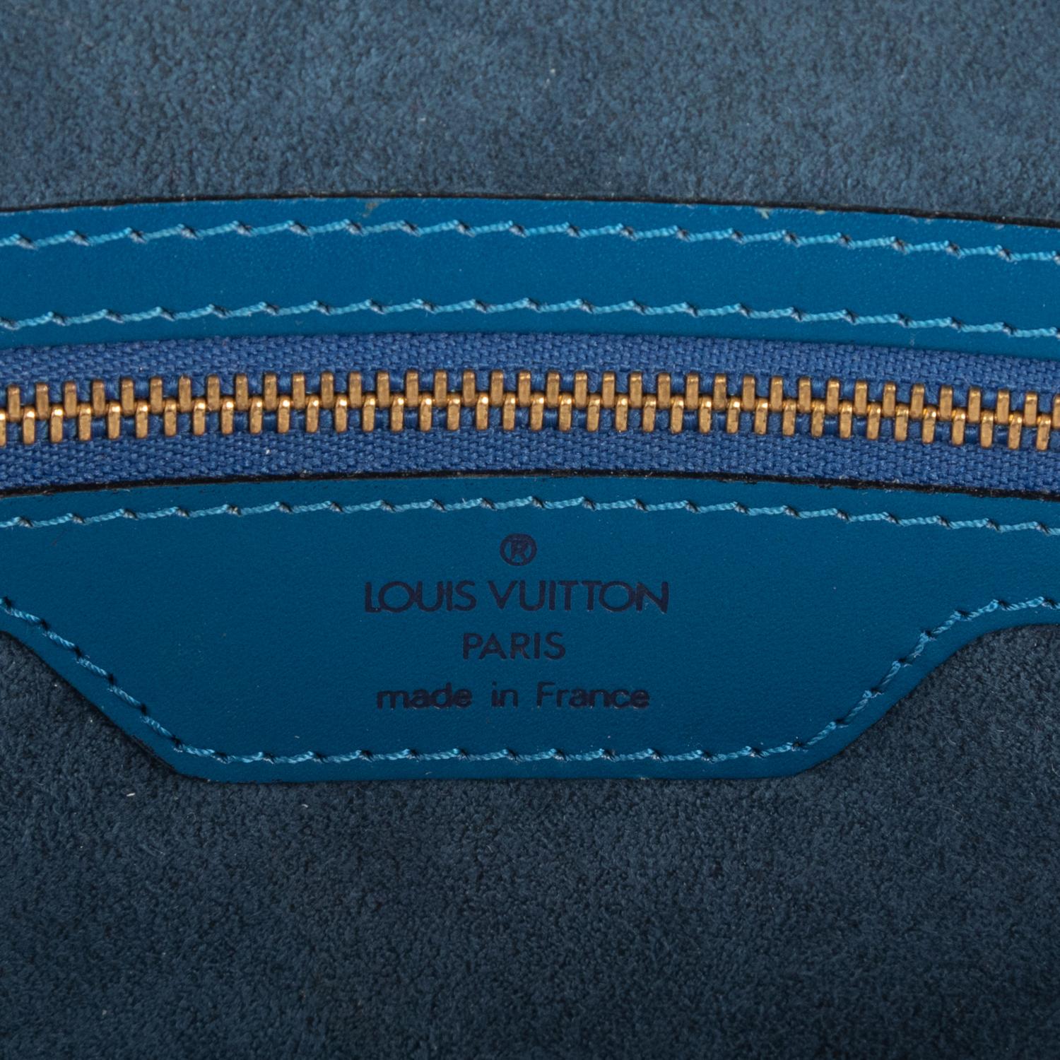 Louis Vuitton Blue Epi Saint Jacques and Black Wallet