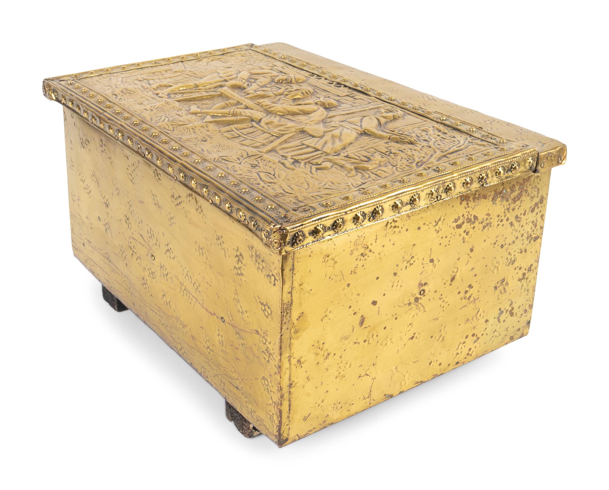 An English Chased Brass Box