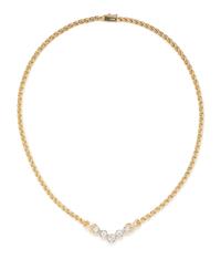 A 14 Karat Yellow Gold and Diamond Necklace, 11.20 dwts.