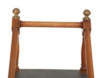 A Set of Victorian Brass Mounted Mahogany Library Steps