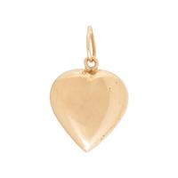 YELLOW GOLD AND DIAMOND HEART PENDANT