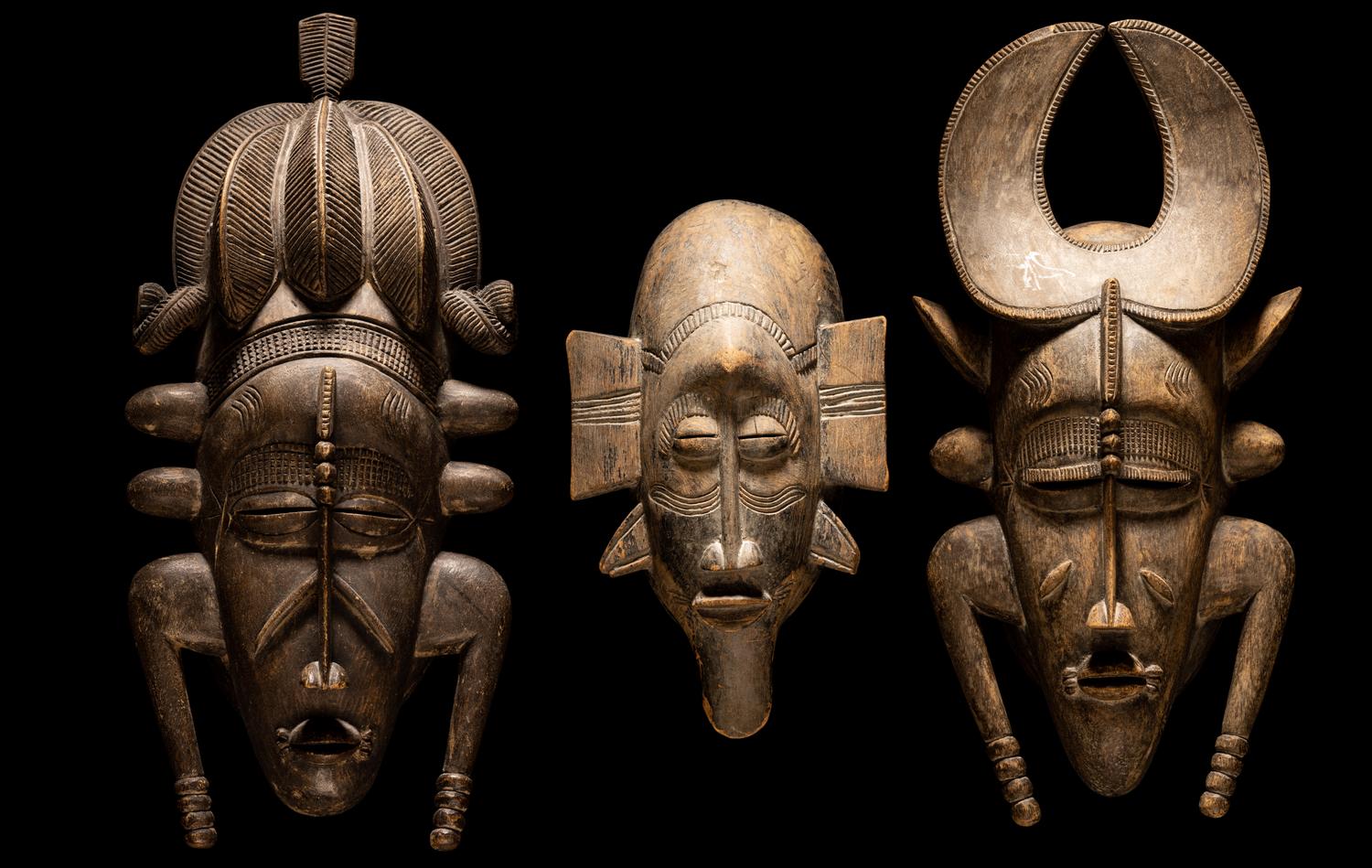 Three Senufo Wood Masks