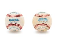 Two Joe DiMaggio Single Signed Baseballs,