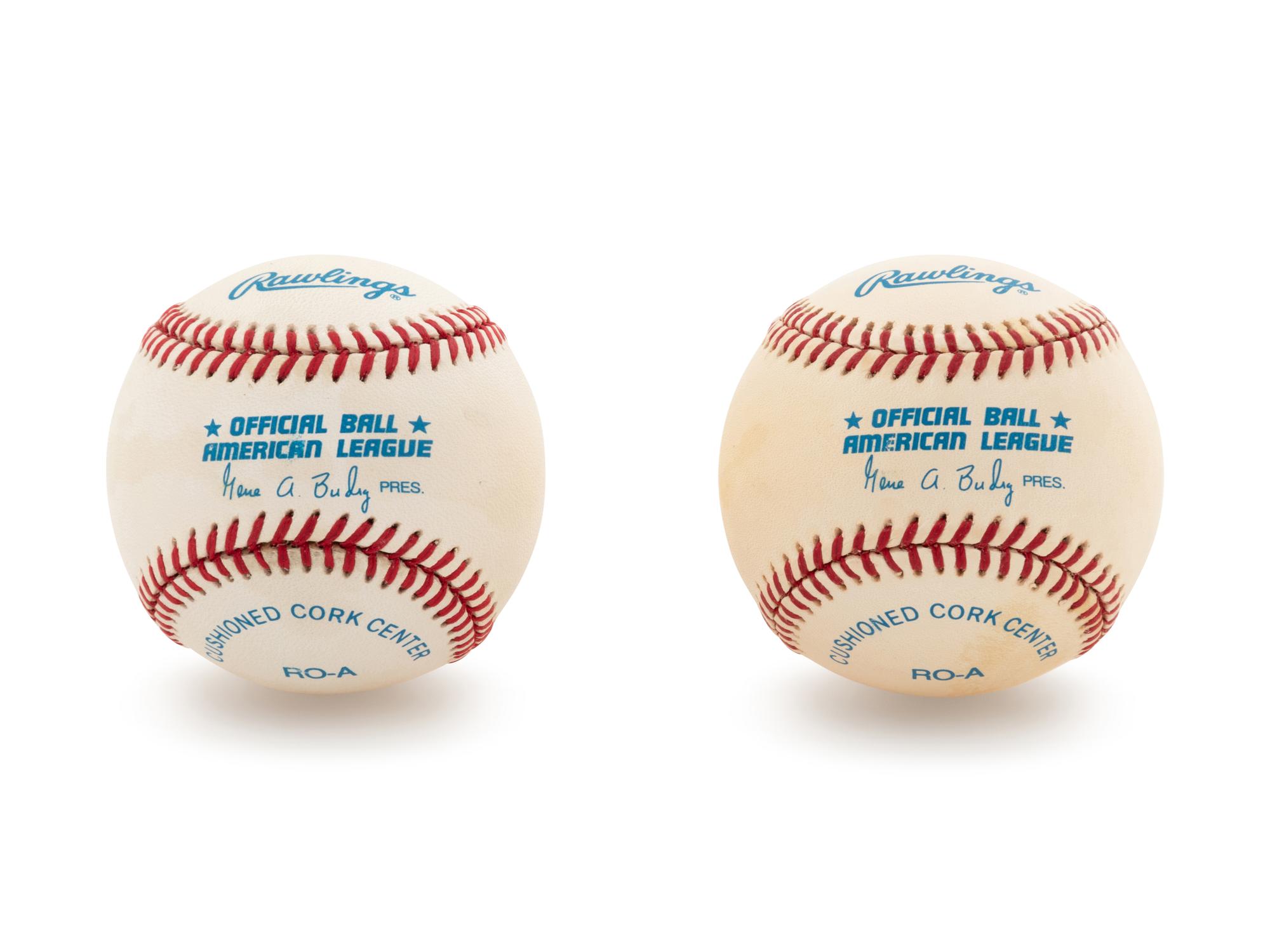 Two Joe DiMaggio Single Signed Baseballs,