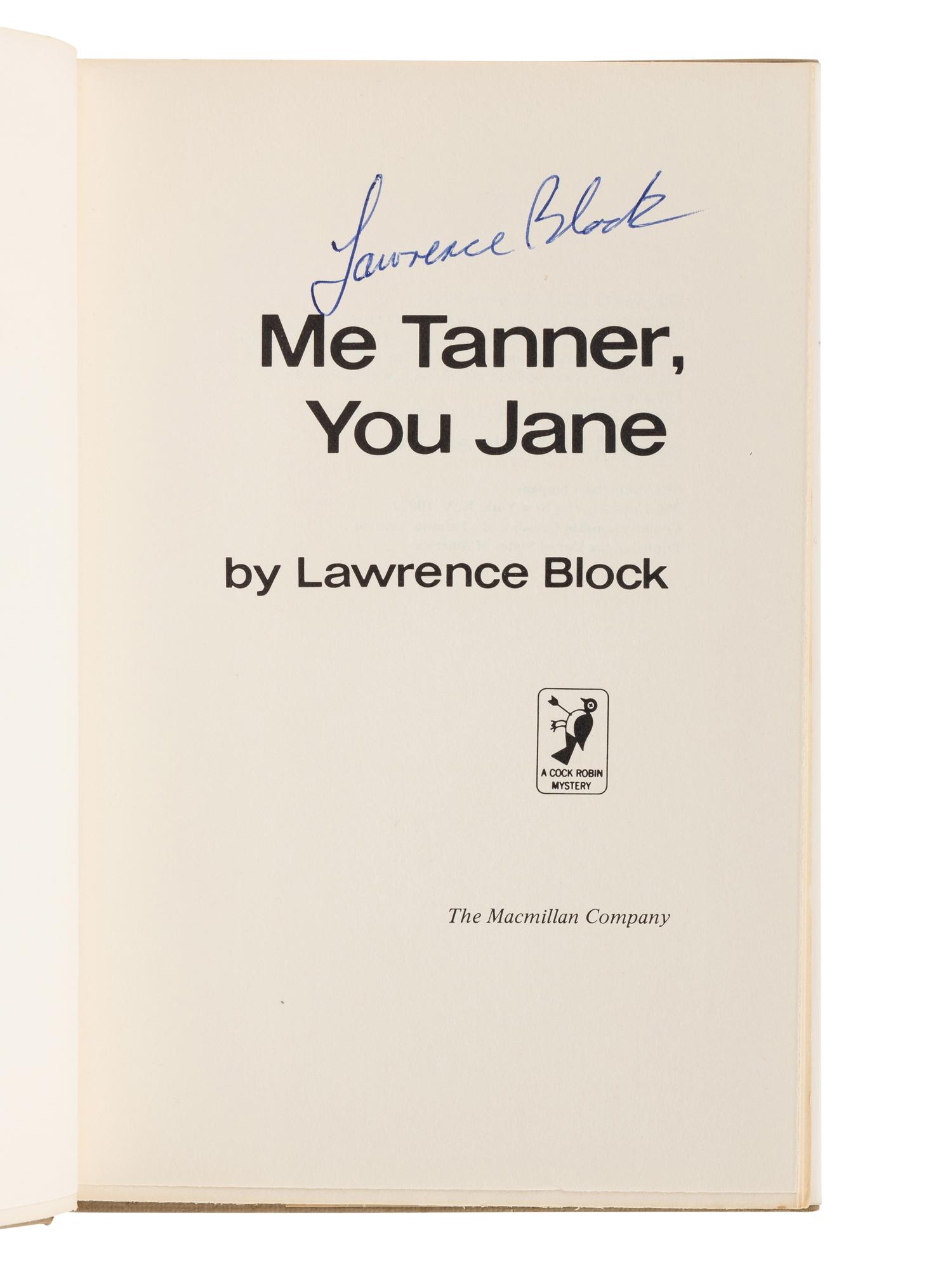 BLOCK, Lawrence (b. 1938). A group of 6 works by Block, ALL FIRST EDITIONS, ALL SIGNED OR INSCRIBED, comprising: