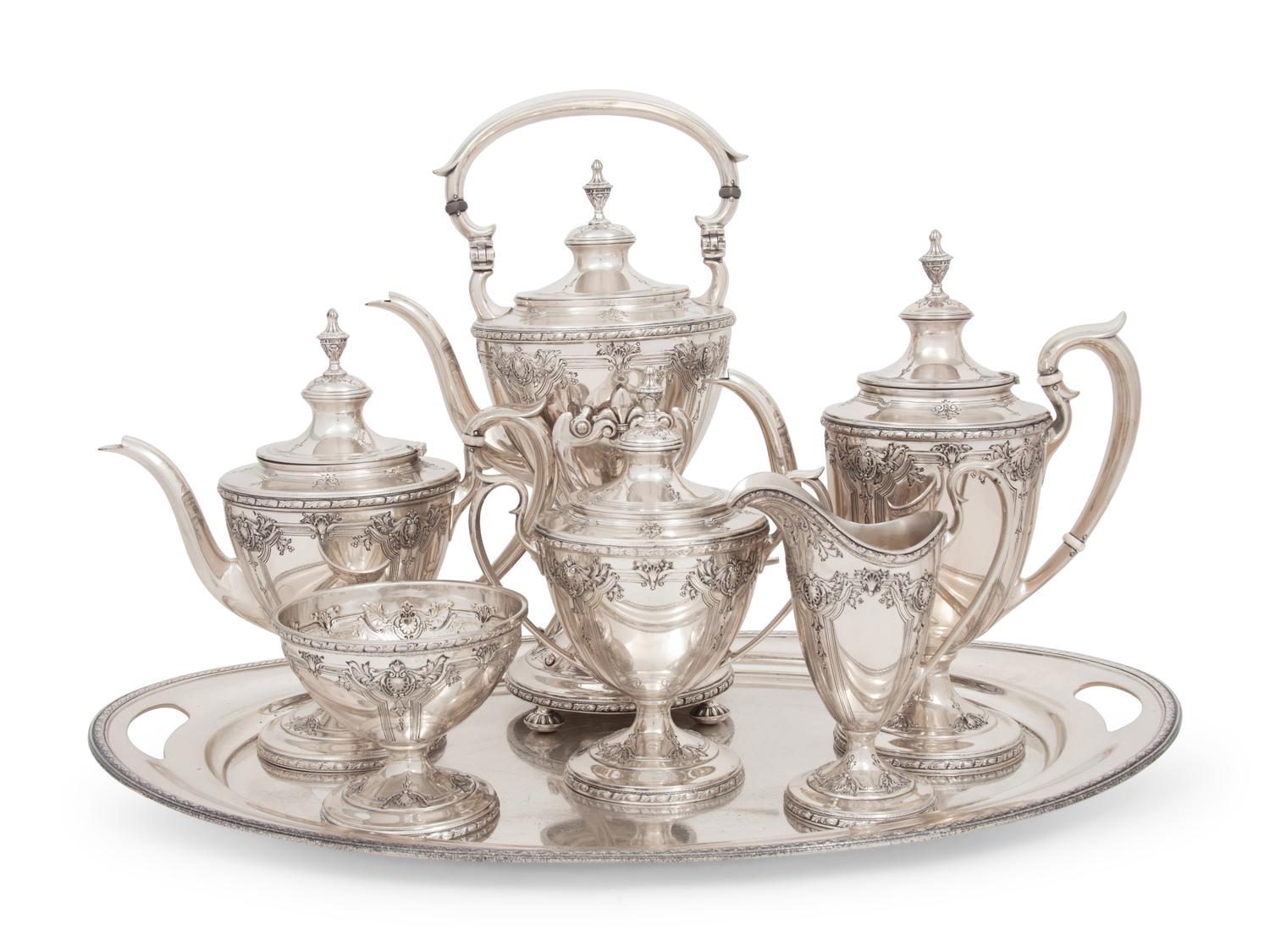 An American Seven-Piece Silver Tea and Coffee Service