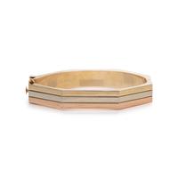 TRICOLOR GOLD BANGLE BRACELET