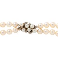 CULTURED PEARL AND DIAMOND CHOKER NECKLACE