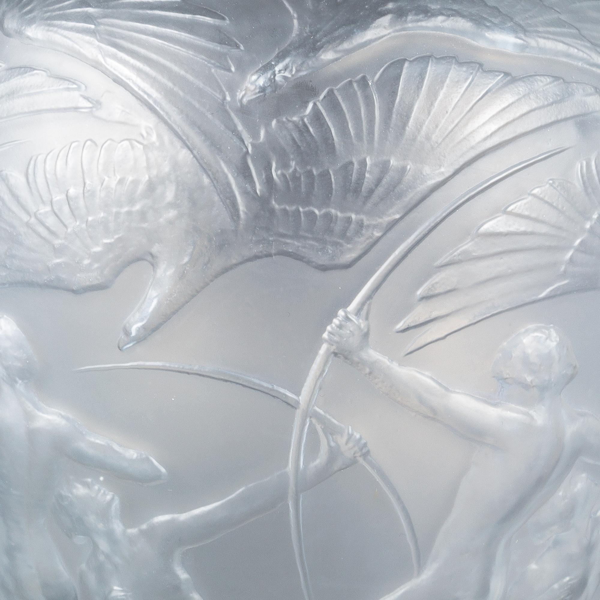 Rene Lalique, (French, 1860-1945), Archers vase, model no. 893, c. 1921
