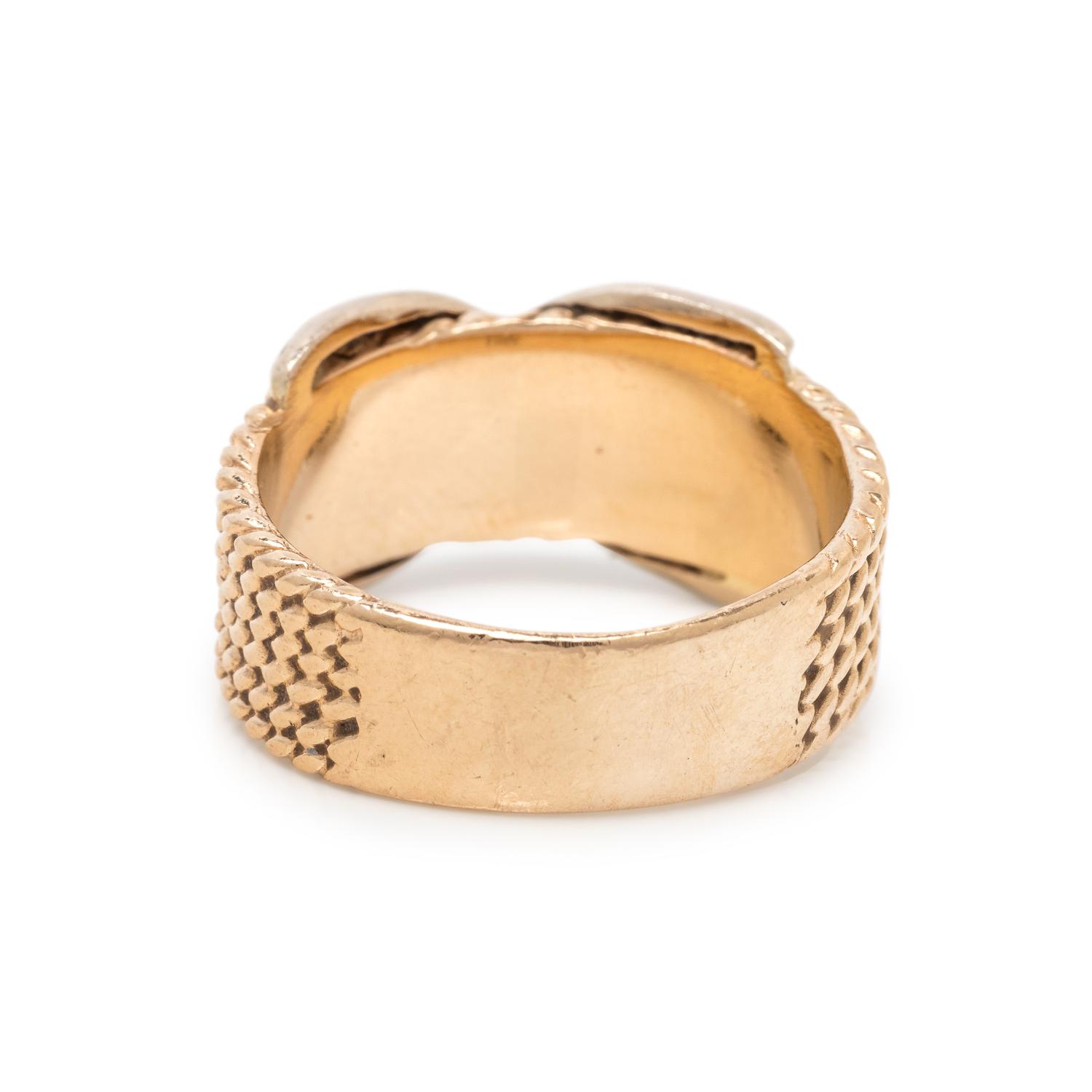 MAZ, BICOLOR GOLD AND DIAMOND RING