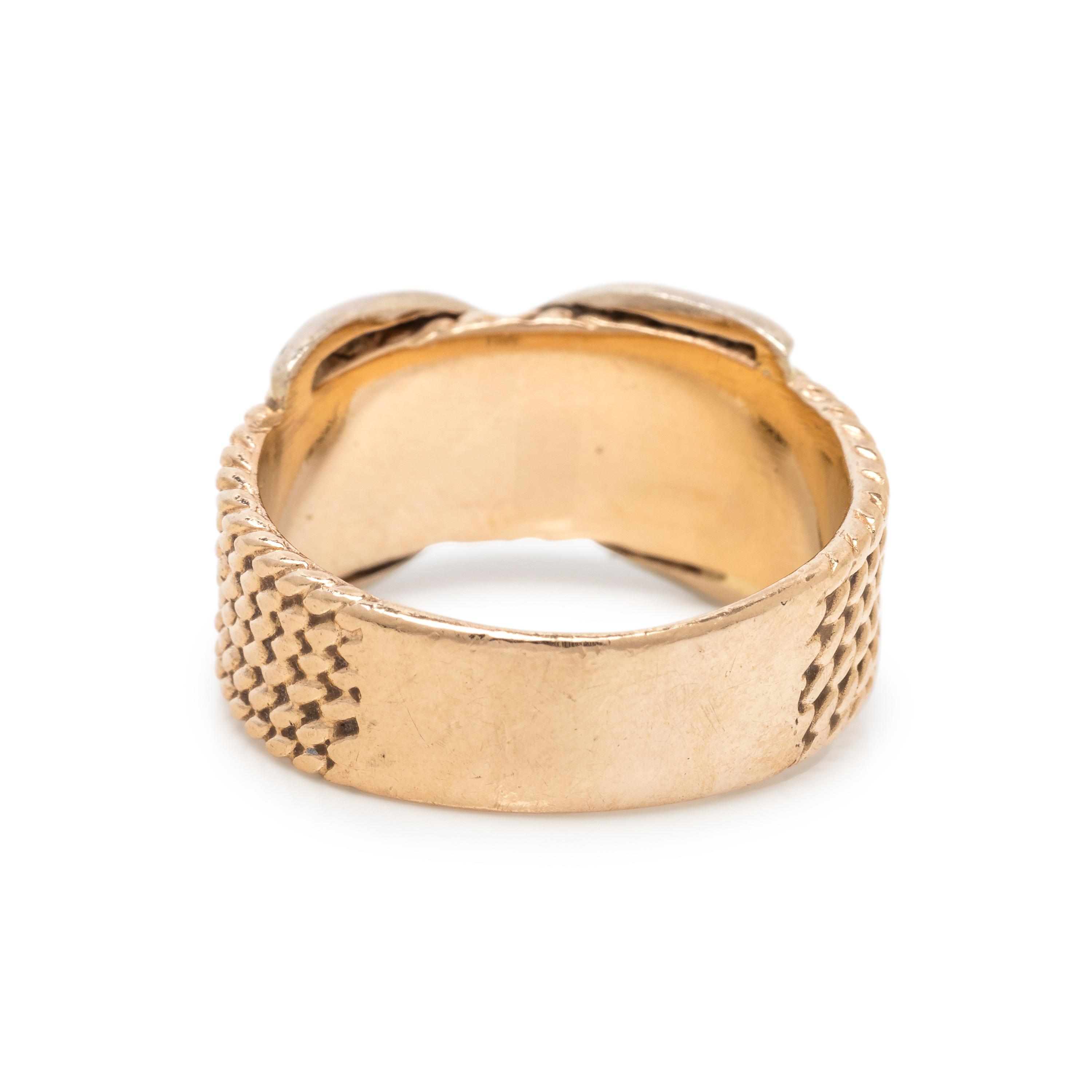 MAZ, BICOLOR GOLD AND DIAMOND RING