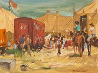 Redmond Stephens Wright, (American, b. 1903), A Pair of Circus Scenes