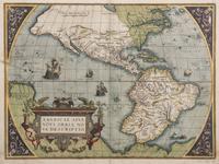ORTELIUS, Abraham (1527-1598). Americae sive Novi Orbis, Nova Descriptio . Antwerp, ca 1572.