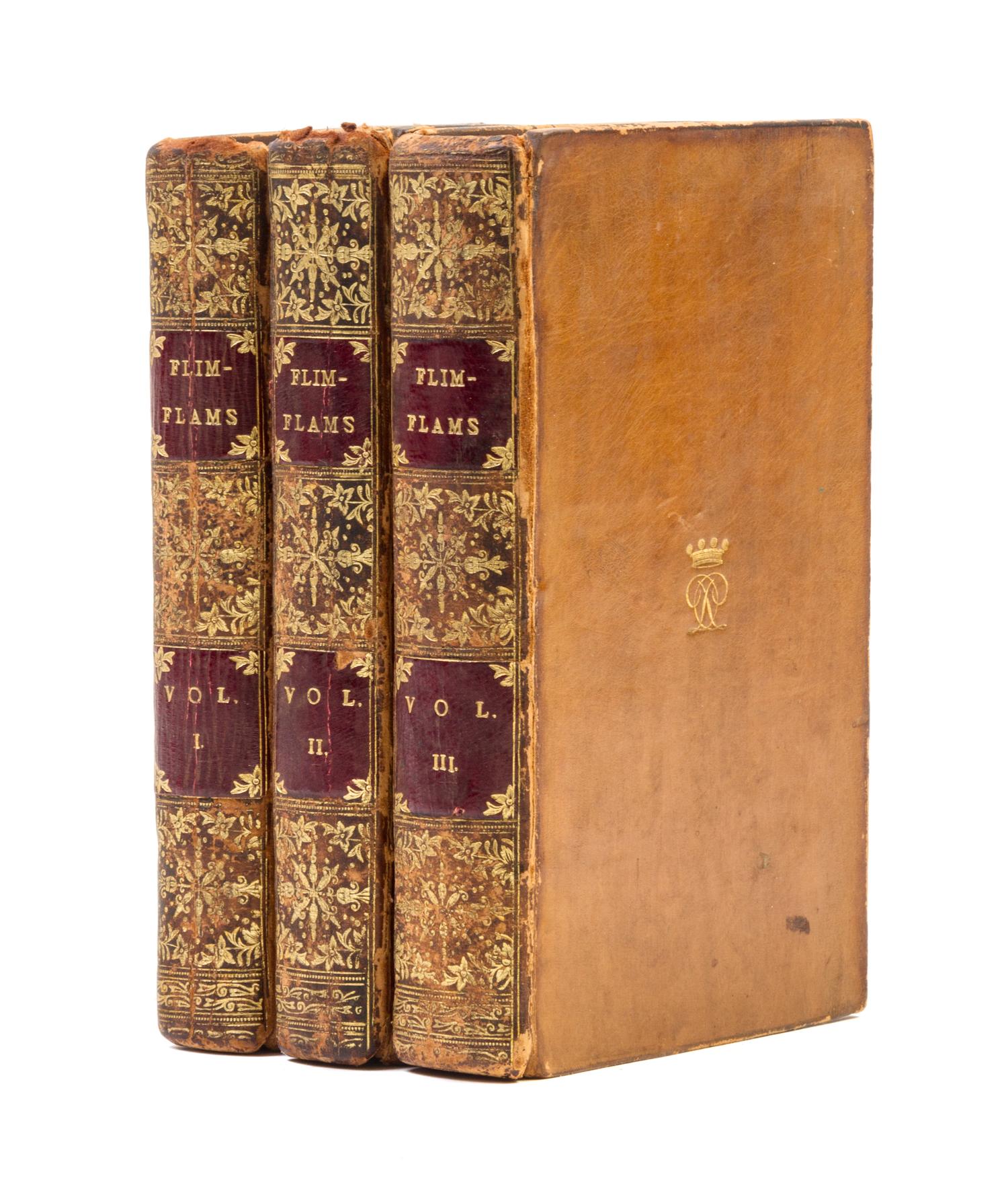 [D'ISRAELI, ISAAC] Flim-Flams!... London, 1806. 3 vols. Second edition, with 11 plates.