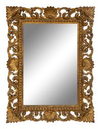 A Louis XV Style Carved Giltwood Mirror