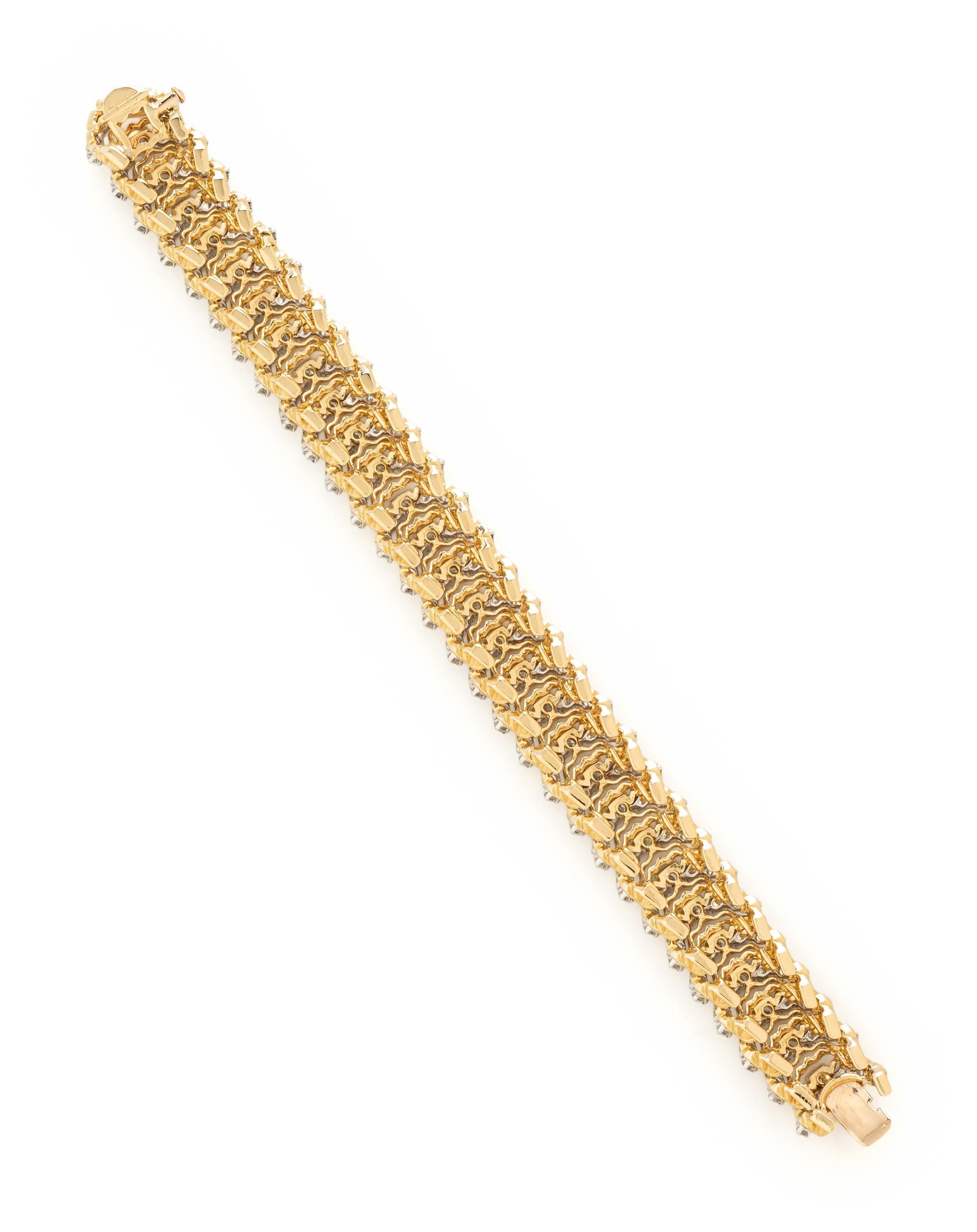 CARTIER, DIAMOND AND YELLOW GOLD BRACELET