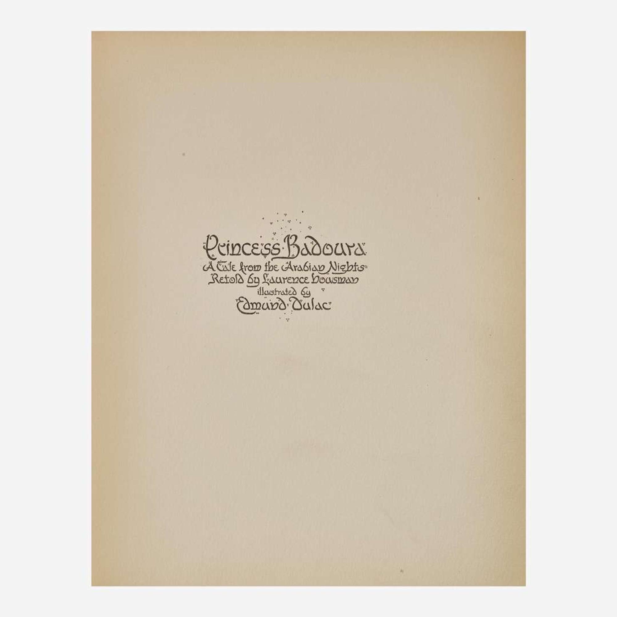 [Children's & Illustrated] [Dulac, Edmund] Group of 9 Titles