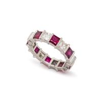 RUBY AND DIAMOND ETERNITY BAND