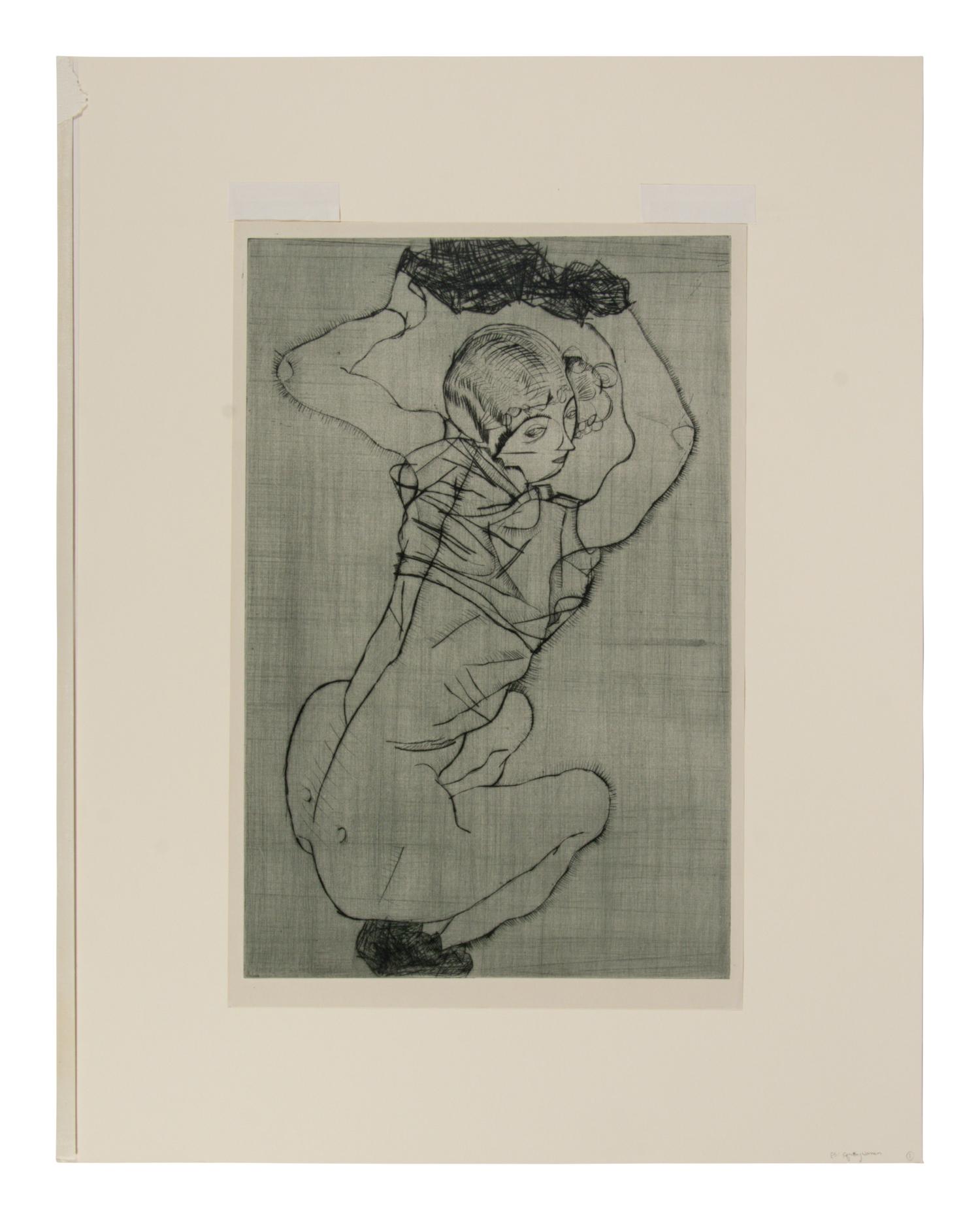 Kauernde, 1914; printed later