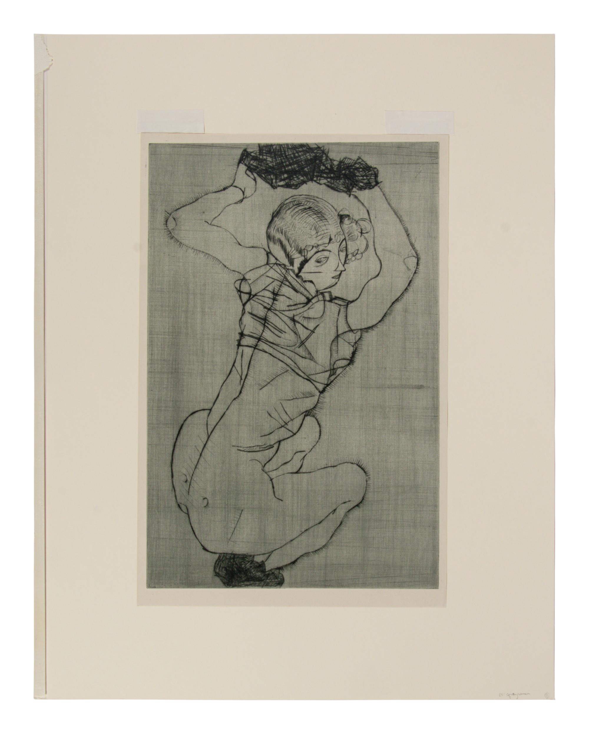 Kauernde, 1914; printed later
