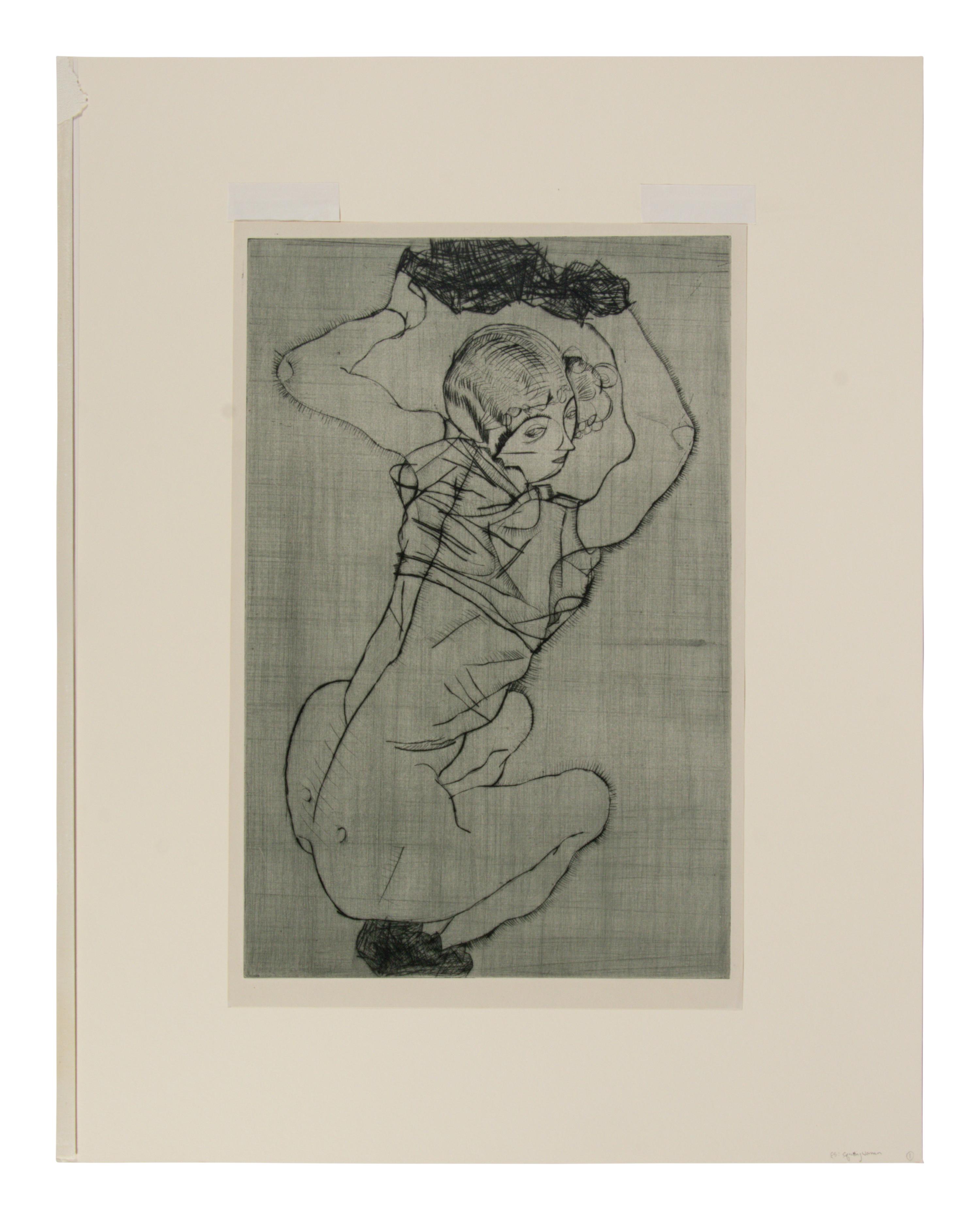 Kauernde, 1914; printed later