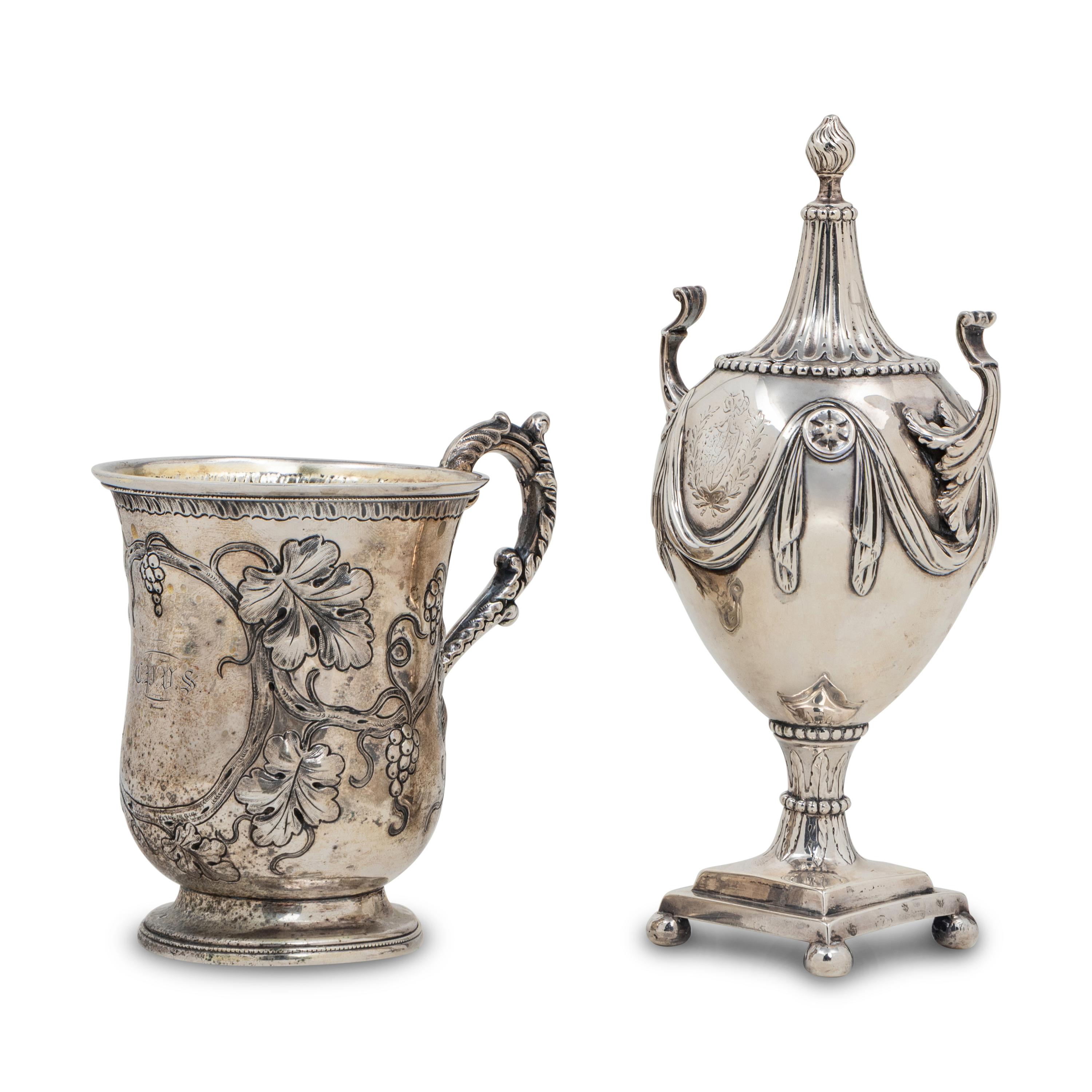 An English Silver Covered Jar