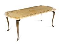 An Italian Patinated Bronze and Marble Dining Table