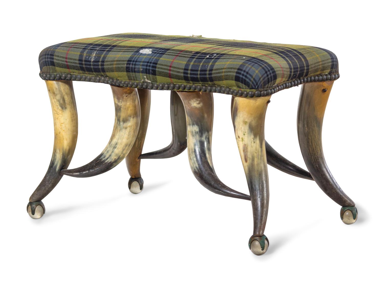 A Victorian Horn Stool