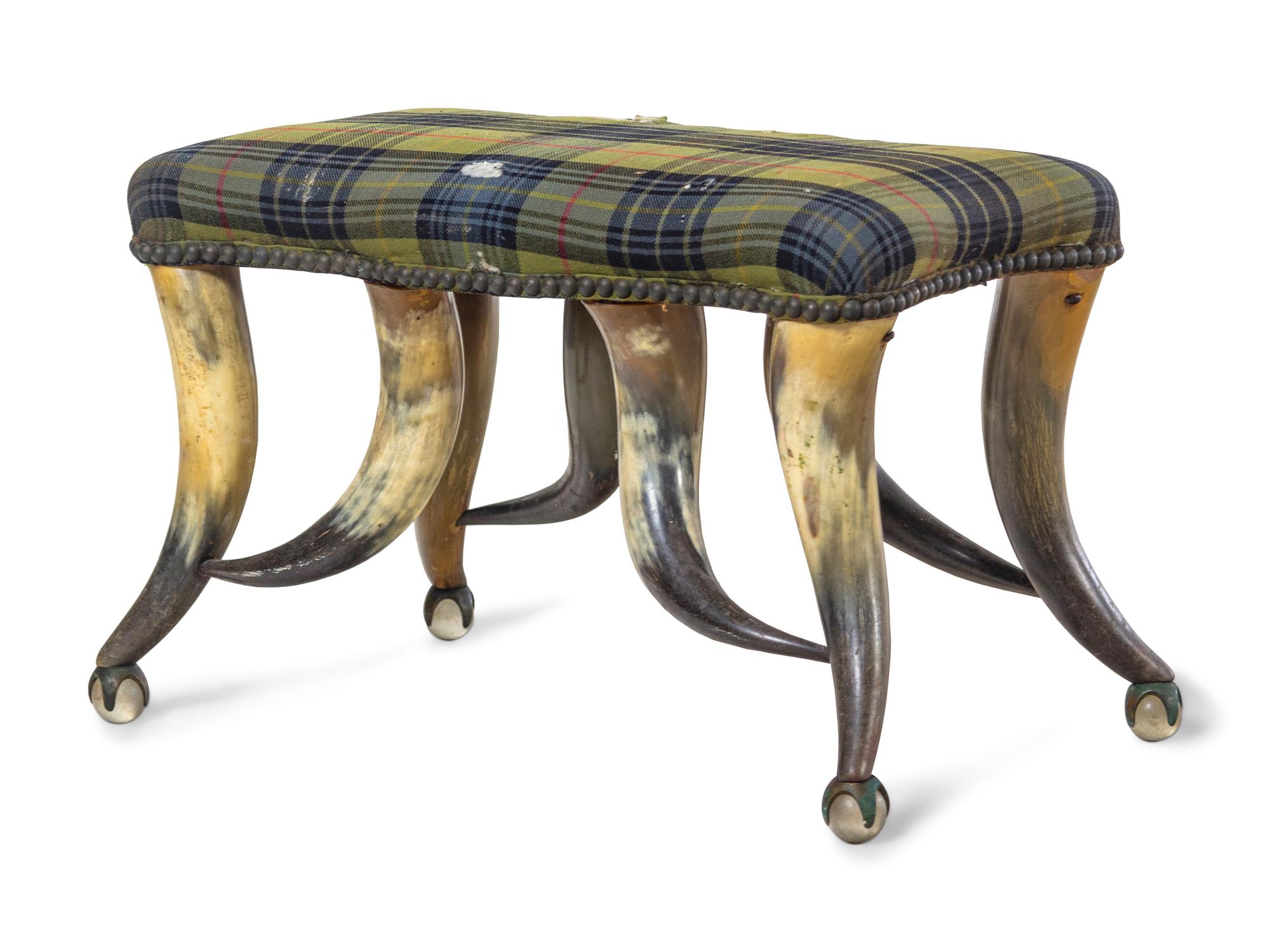 A Victorian Horn Stool