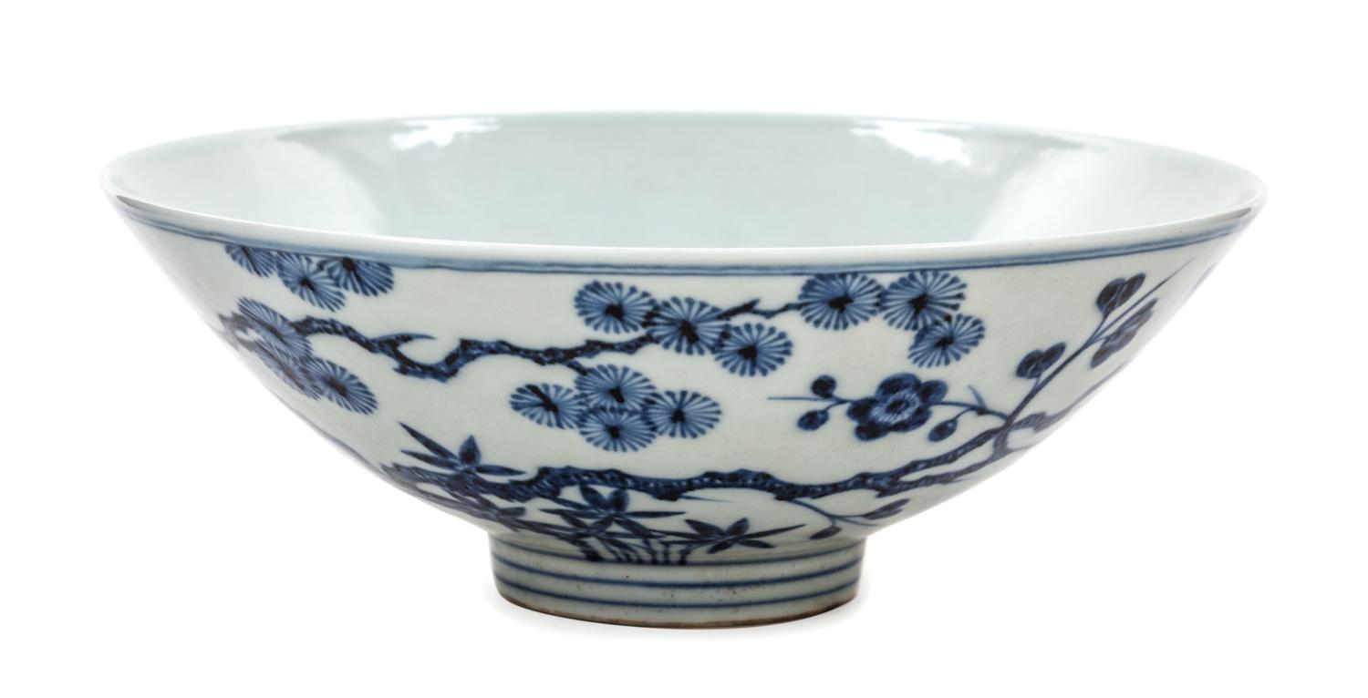A Blue and White Porcelain Conical Bowl