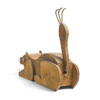 A Found Object Cat-Form Bird House