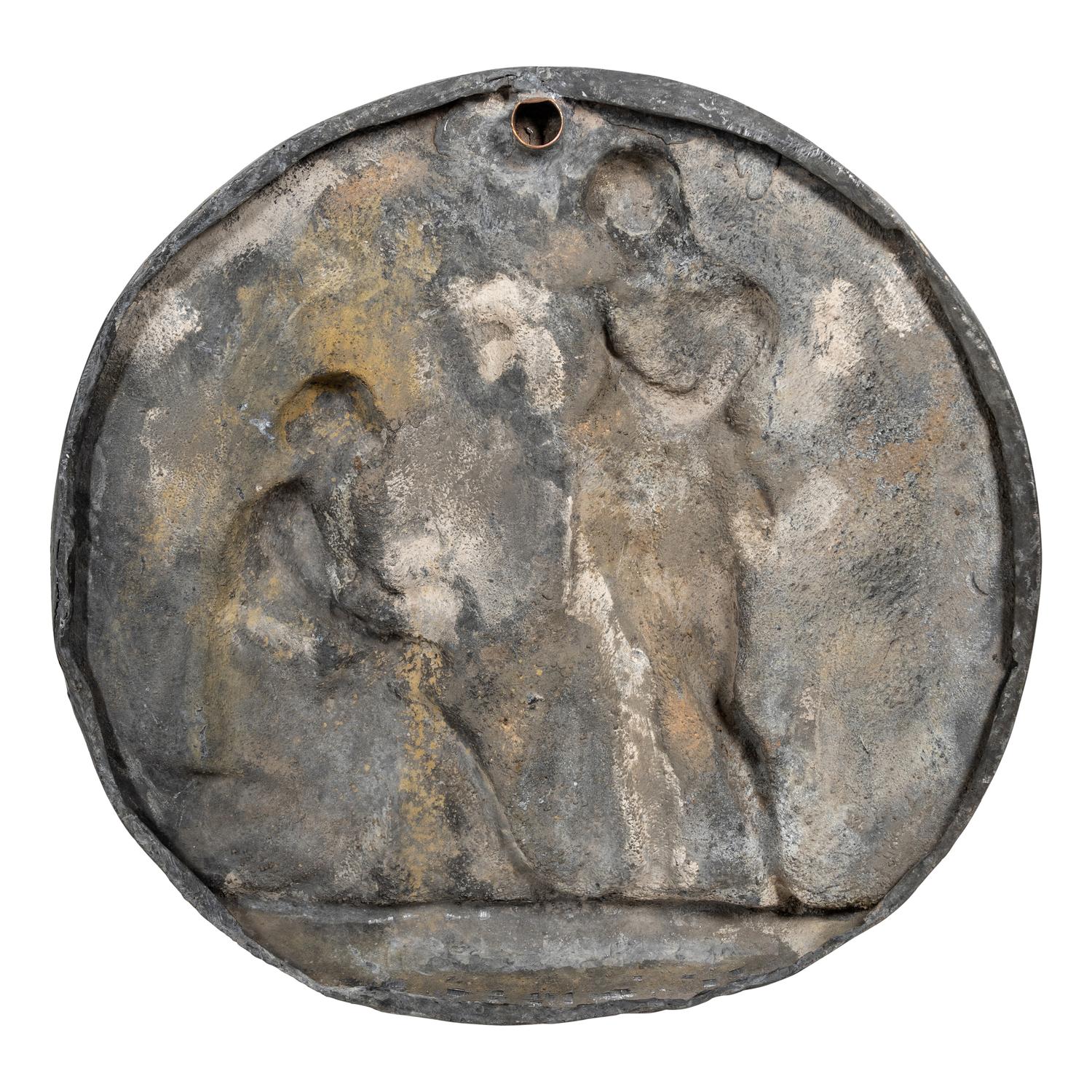 Four Lead Wall Plaques Depicting the Four Ages of Man Attributed to Bertel Thorvaldsen (Danish, c. 1770-1844)