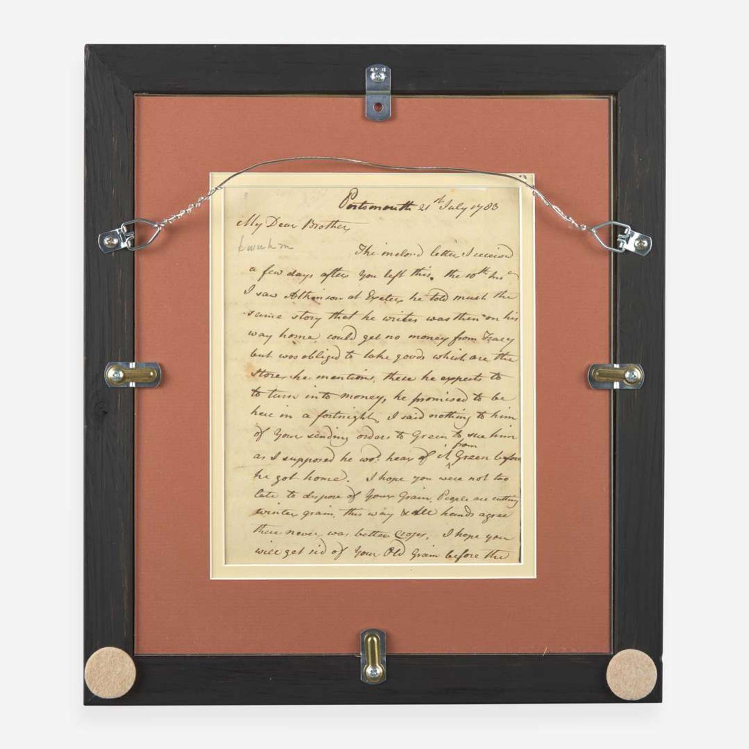 [Declaration of Independence] [New Hampshire] Whipple, William Autograph Letter, signed