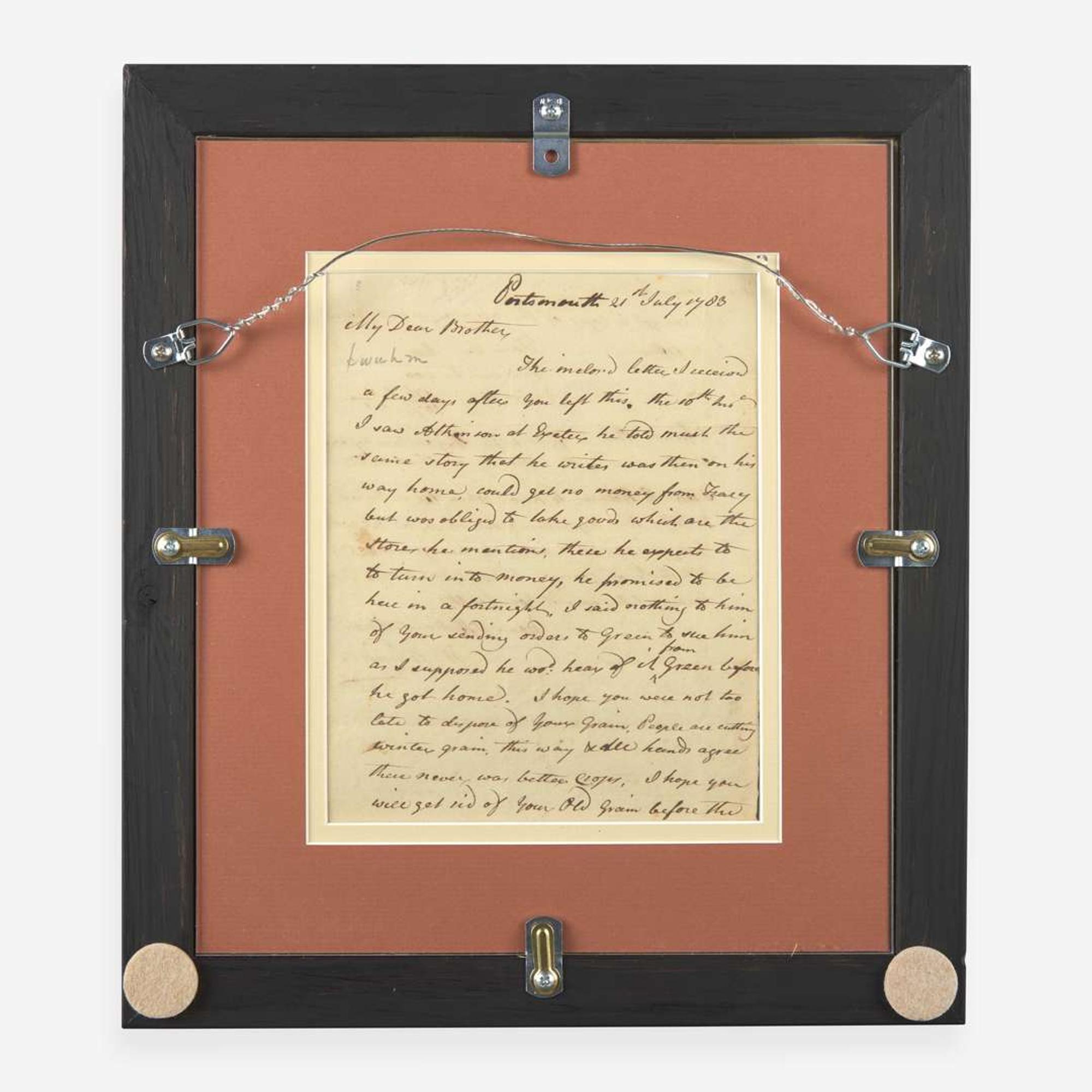 [Declaration of Independence] [New Hampshire] Whipple, William Autograph Letter, signed
