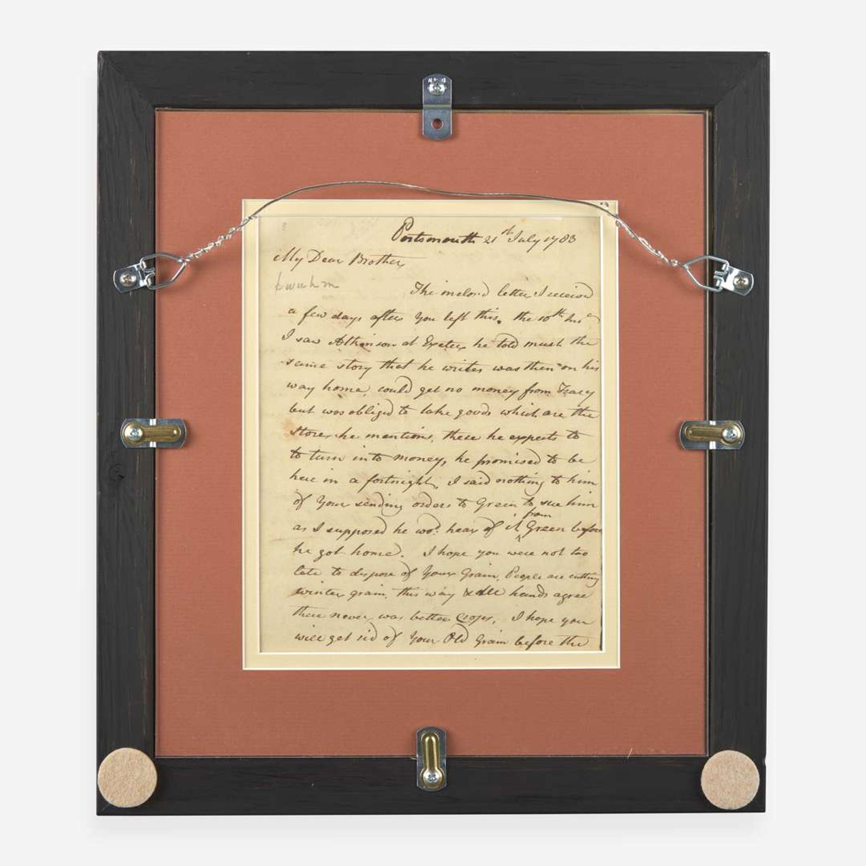 [Declaration of Independence] [New Hampshire] Whipple, William Autograph Letter, signed