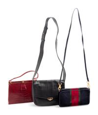 Three Vintage Designers Bags; One Roberta di Camerino, Two Mark Cross, 1970-1980s