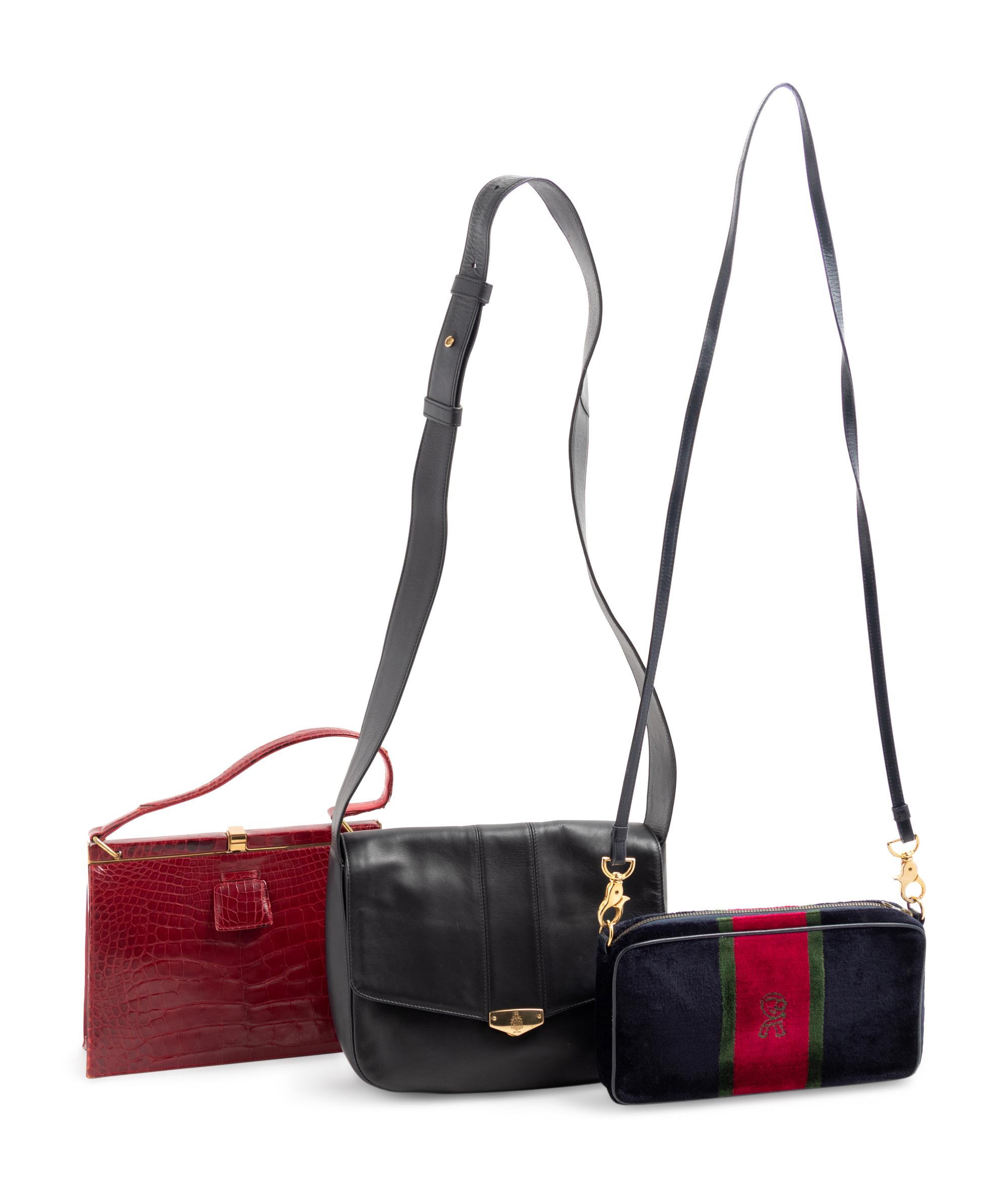 Three Vintage Designers Bags; One Roberta di Camerino, Two Mark Cross, 1970-1980s