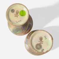 A Pair of Wedgwood Fairyland Lustre "Rainbow" Covered Vases UK, 1920s