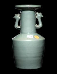 A Longquan Celadon Glazed Porcelain Mallet Vase