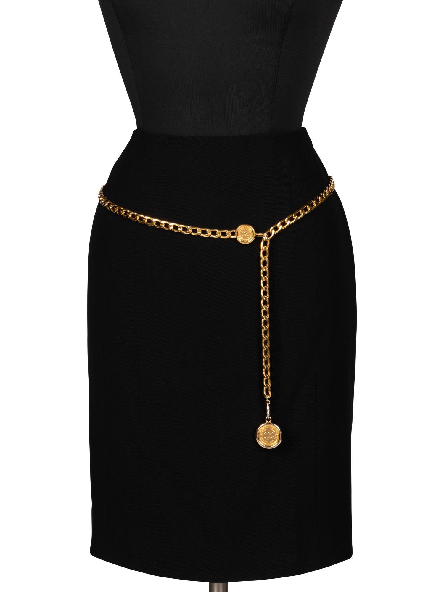 Chanel Logo Medallion Belt, 1990s