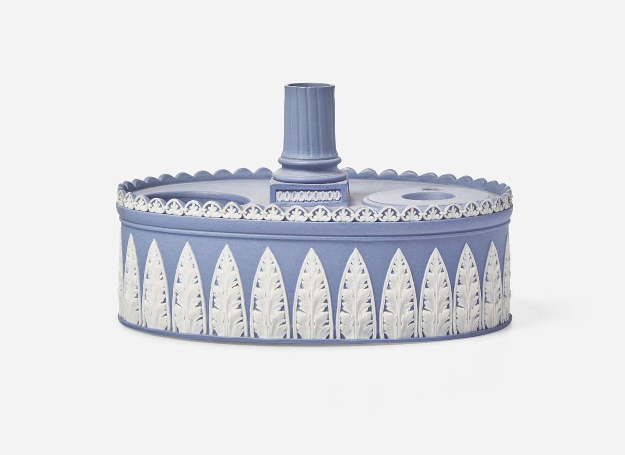A Wedgwood Solid Blue Jasperware Inkstand, UK, circa 1785