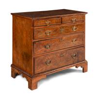 A George II Walnut Chest of Drawers