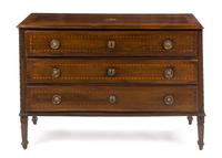 A North Italian Parquetry Commode Height 34 1/2 x width 51 x depth 20 3/4 inches. — 19TH CENTURY