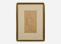 Gaston Lachaise (American/French, 1882-1935), Three Drawings: Woman Ascending Stairs, Woman and Woman with Veil