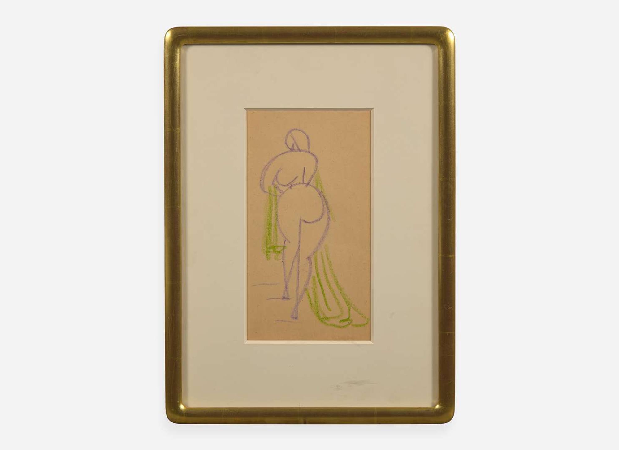 Gaston Lachaise (American/French, 1882-1935), Three Drawings: Woman Ascending Stairs, Woman and Woman with Veil
