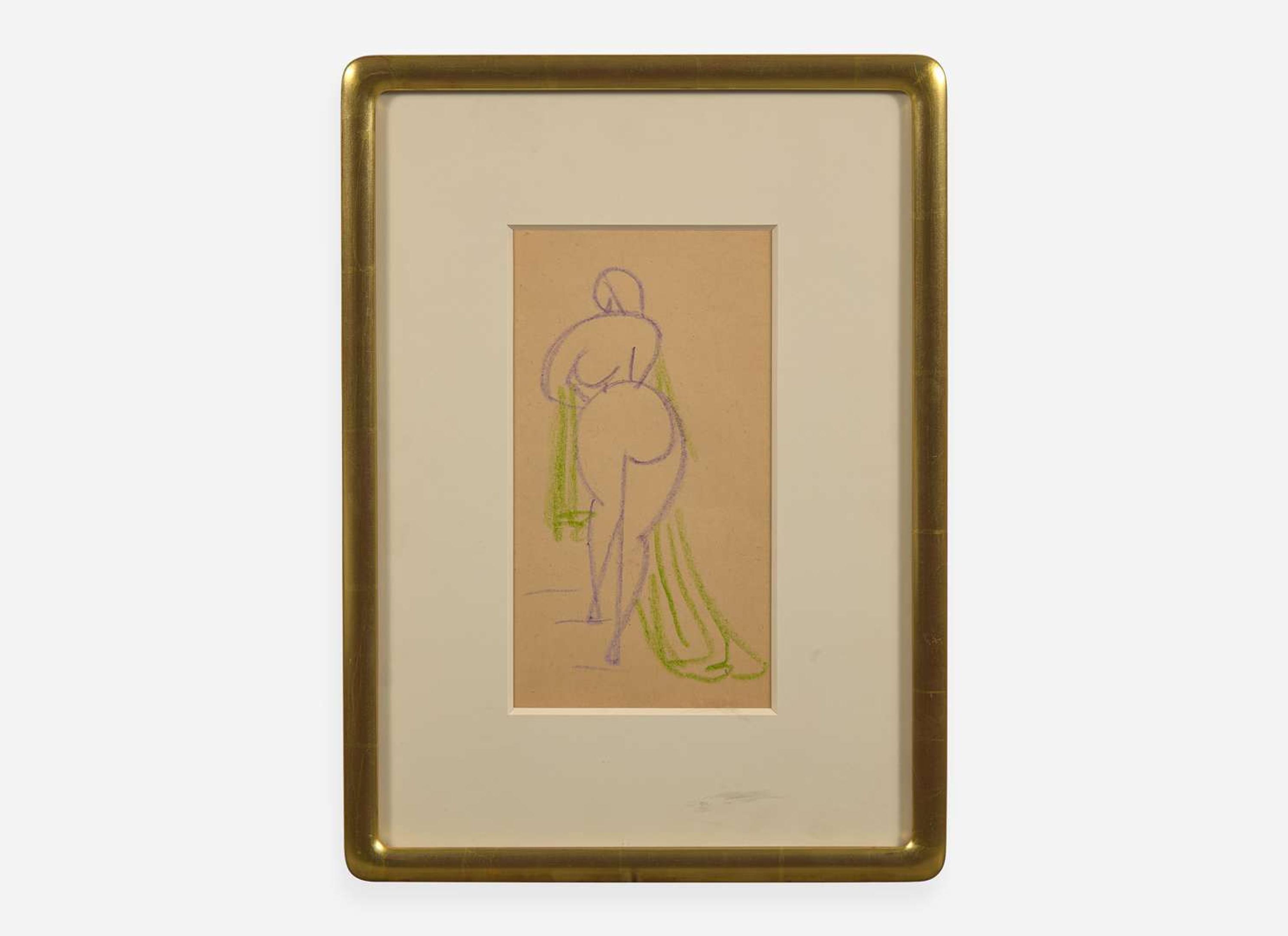 Gaston Lachaise (American/French, 1882-1935), Three Drawings: Woman Ascending Stairs, Woman and Woman with Veil
